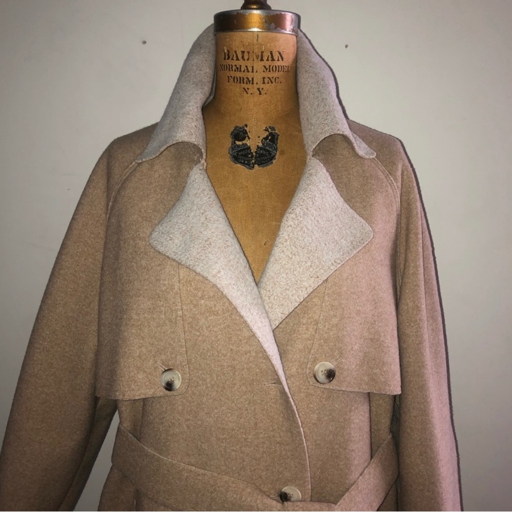 [Gstudio] CODI Camel Wool Belted Trench Coat - Picture 2 of 7